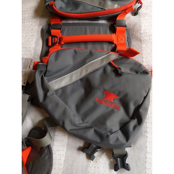 NEW Mountainsmith K9 Pack Small Dog Hiking Backpack Saddlebag Gray Orange NWT - Picture 3 of 10